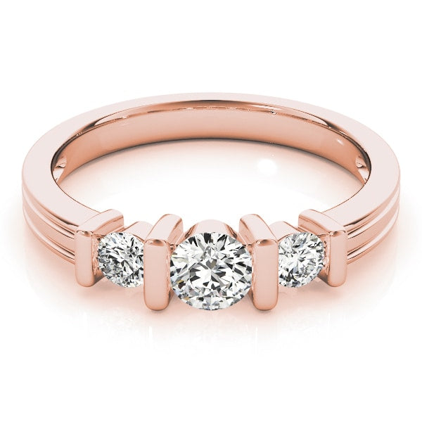 ENGAGEMENT RINGS 3 STONE ROUND