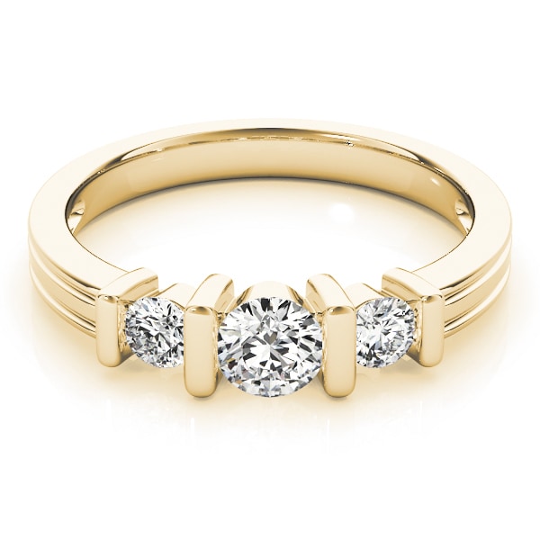ENGAGEMENT RINGS 3 STONE ROUND