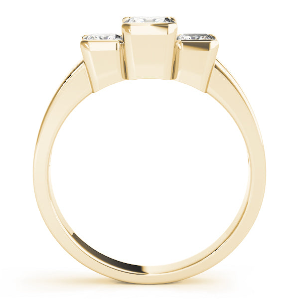 18K Yellow Gold 1.12 ctw Square Diamond Engagement Ring