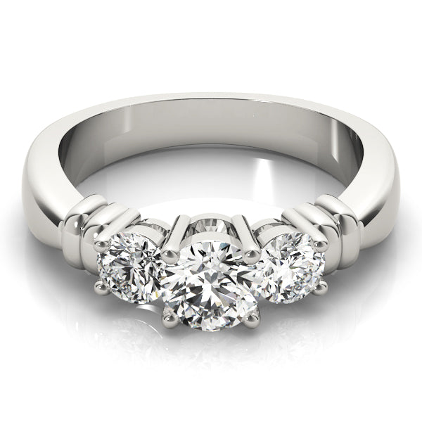 14K White Gold 1 CT Round Diamond Engagement Ring