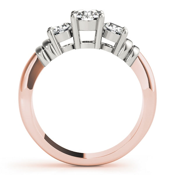 ENGAGEMENT RINGS 3 STONE ROUND