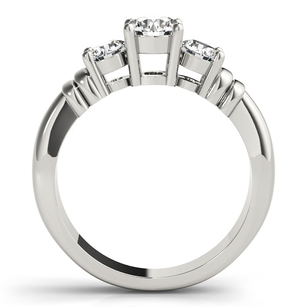 Platinum 1 CT Diamond Three-Stone Engagement Ring