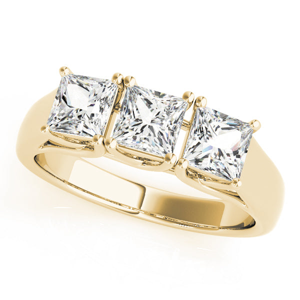 18K Yellow Gold Princess Diamond Engagement Ring