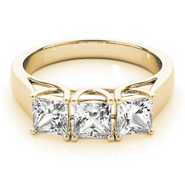 18K Yellow Gold Princess Diamond Engagement Ring
