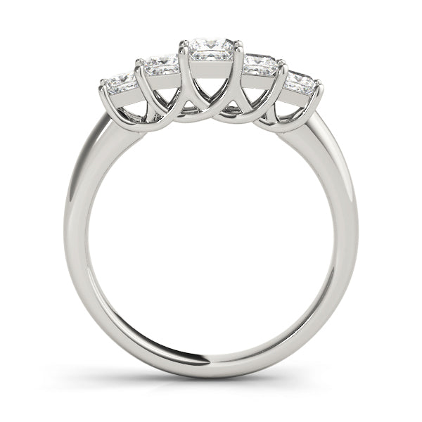 Platinum Square Diamond Wedding Ring 1/3 CT