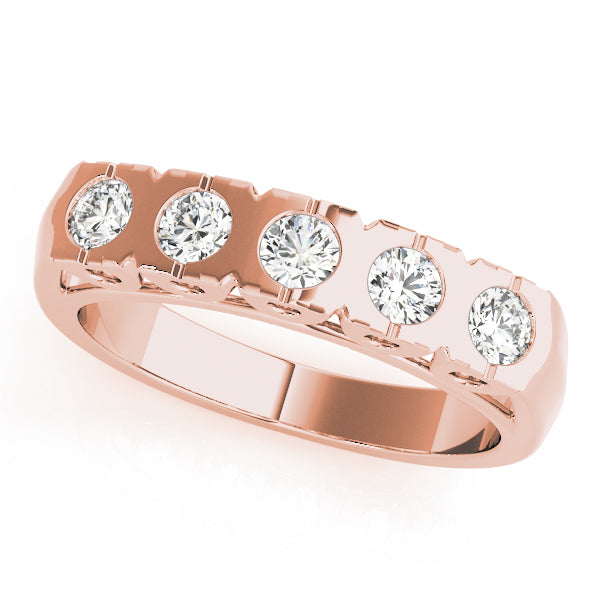 14K Rose Gold Diamond Wedding Ring