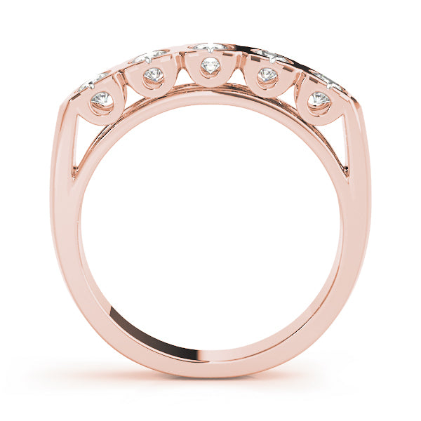 14K Rose Gold Diamond Wedding Ring