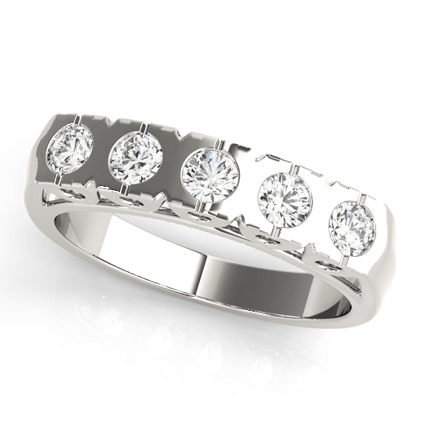 Platinum 1 CT Diamond Multi-Stone Wedding Band