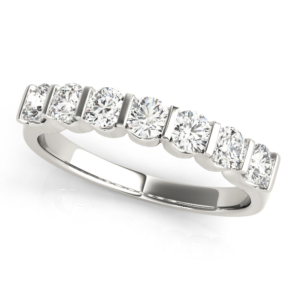 Platinum 1 CT Diamond Multi-Stone Wedding Band