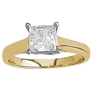 14K Yellow Gold Diamond Trellis Engagement Ring
