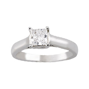 14K White Gold Diamond Engagement Ring | Trellis