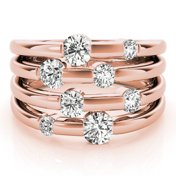 18K Rose Gold 1 CT Diamond Fashion Ring