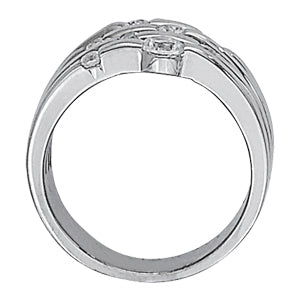 14K White Gold Round Diamond Fashion Ring
