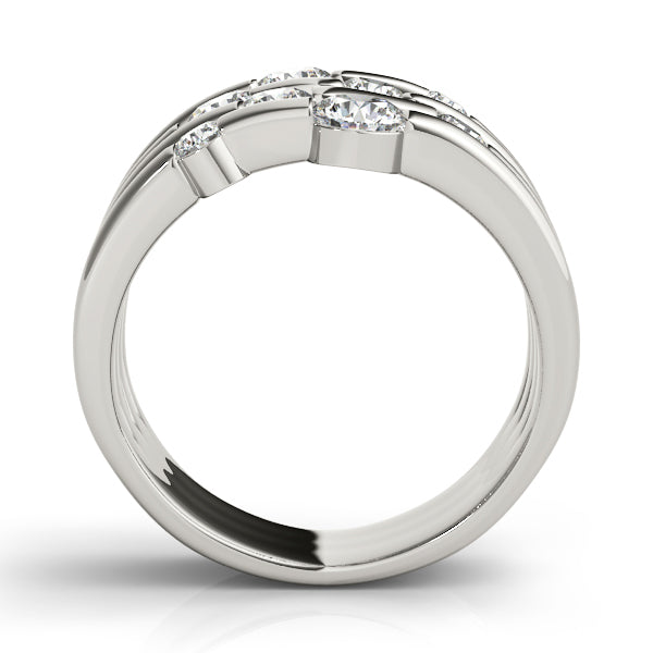 14K White Gold Round Lab Diamond Ring