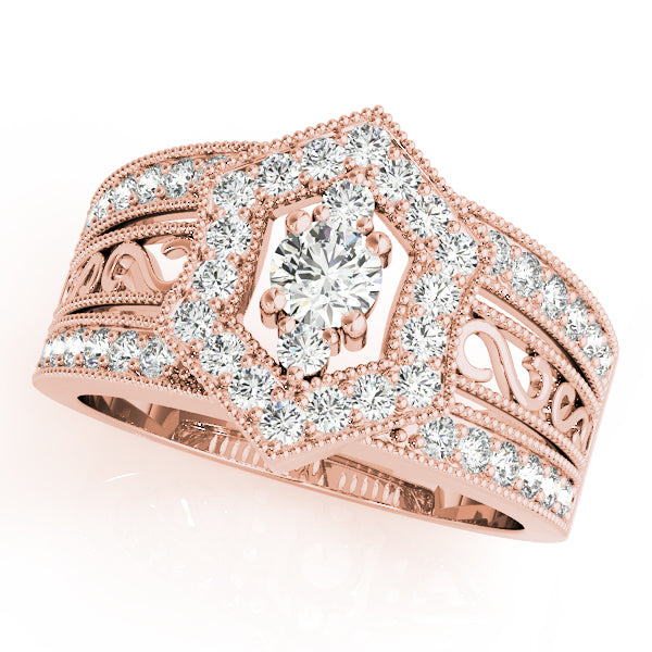 Rose Gold Lab Diamond Right Hand Fashion Ring