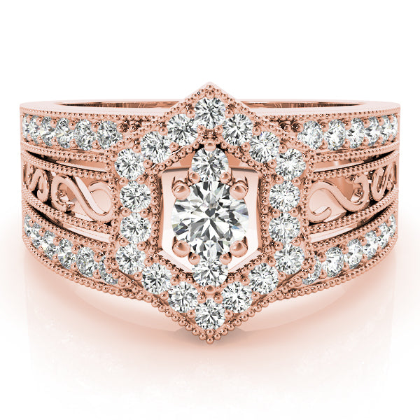 Rose Gold Lab Diamond Right Hand Fashion Ring
