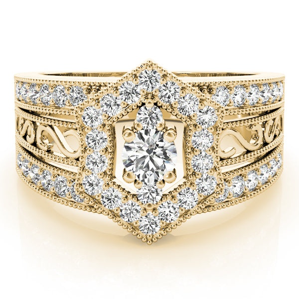 14K Yellow Gold Lab Diamond Right Hand Ring