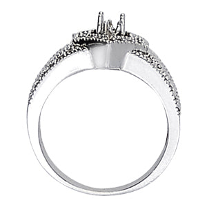 Platinum 1/2 CT Round Diamond Fashion Ring