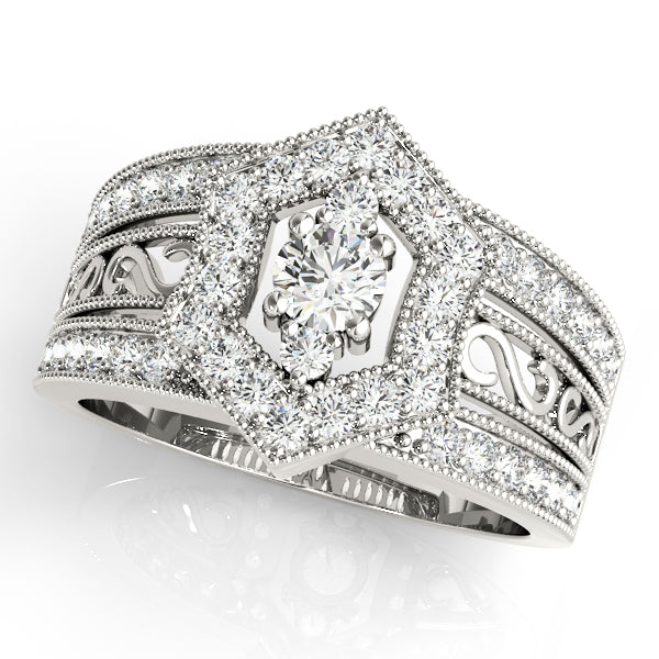 14K White Gold Lab Diamond Fashion Ring
