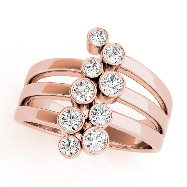 18K Rose Gold Lab Diamond Right Hand Ring