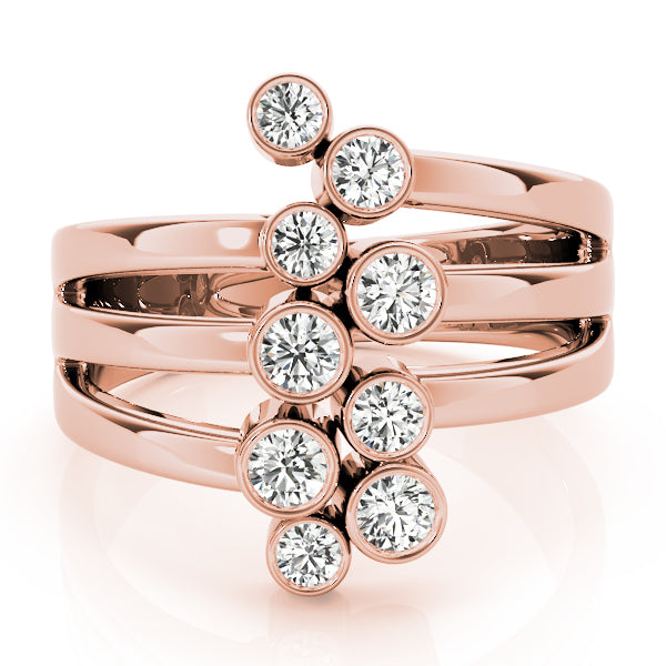 18K Rose Gold Lab Diamond Right Hand Ring