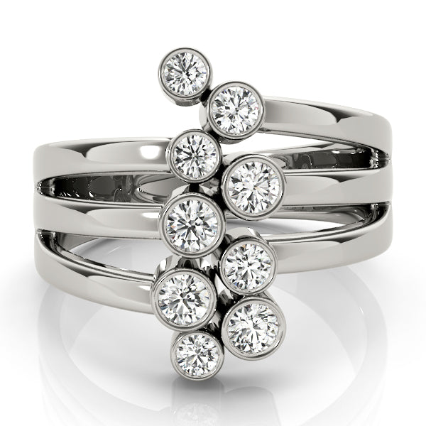 14K White Gold Lab Diamond Right Hand Ring