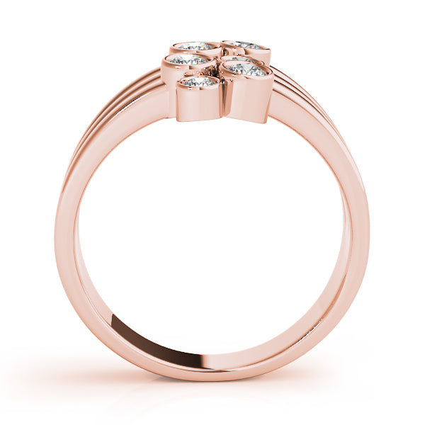 18K Rose Gold Lab Diamond Right Hand Ring