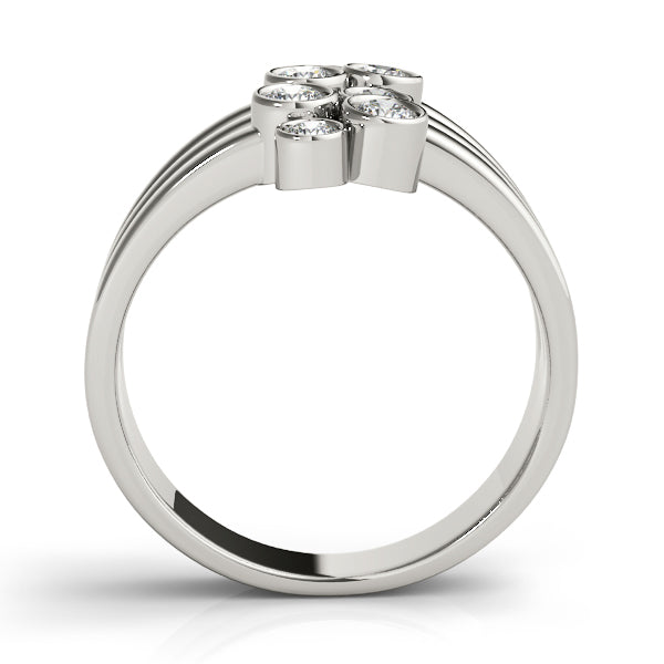 14K White Gold Lab Diamond Right Hand Ring