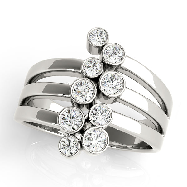 14K White Gold Lab Diamond Right Hand Ring