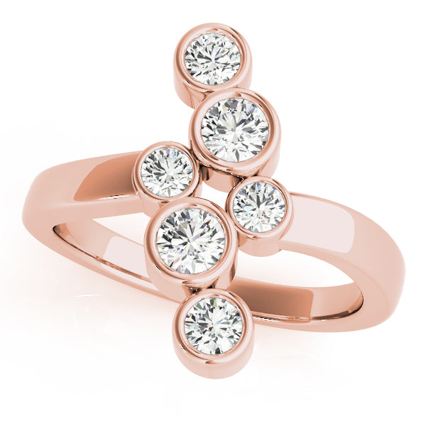 18K Rose Gold Lab Diamond Right Hand Ring