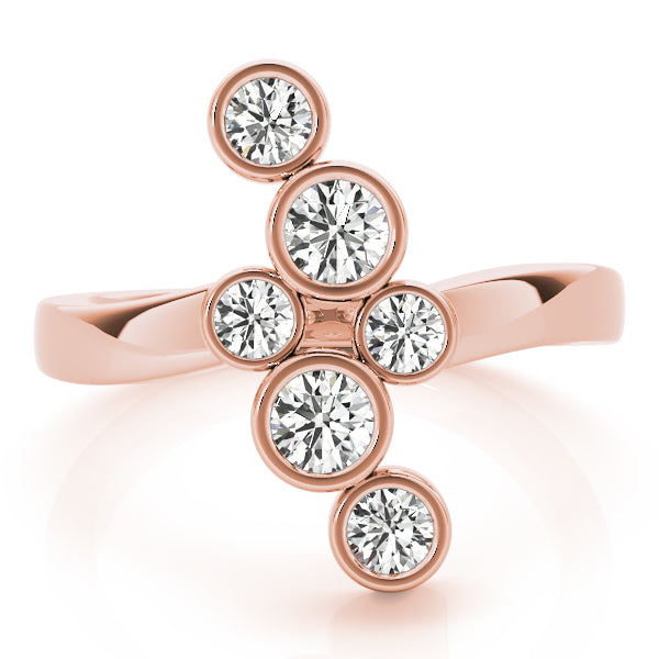 18K Rose Gold Lab Diamond Right Hand Ring