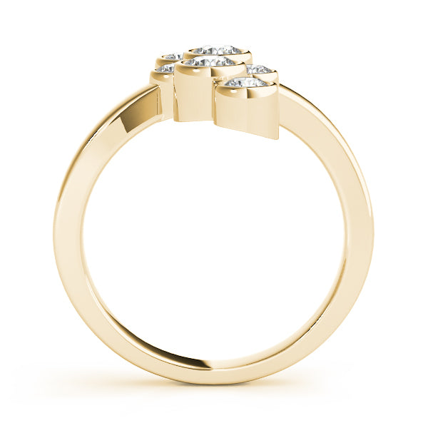 Yellow Gold Lab Diamond Right Hand Fashion Ring