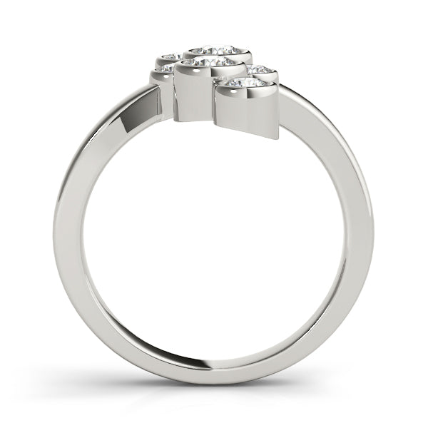White Gold Lab Diamond Right Hand Fashion Ring