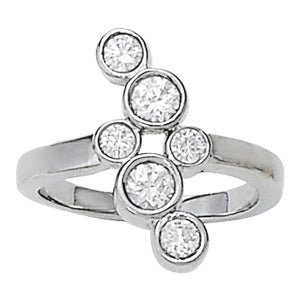 18K White Gold Diamond Fashion Ring
