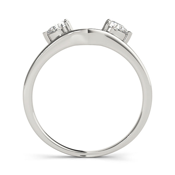 Platinum White Pear Diamond Wedding Ring