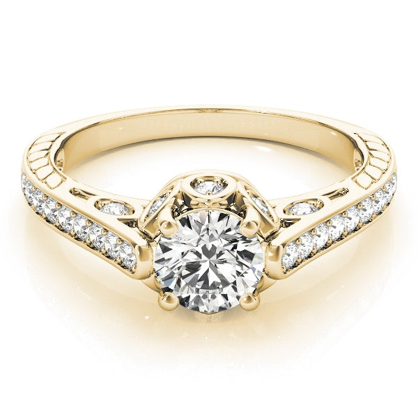 18K Yellow Gold 1 ct tw Vintage Diamond Engagement Ring