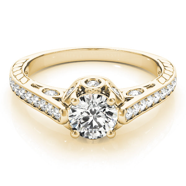 14K Yellow Gold Vintage Diamond Engagement Ring