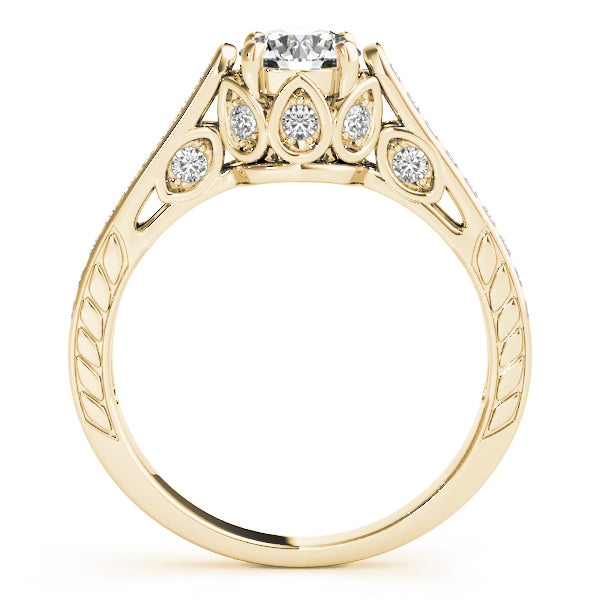 14K Yellow Gold Vintage Diamond Engagement Ring