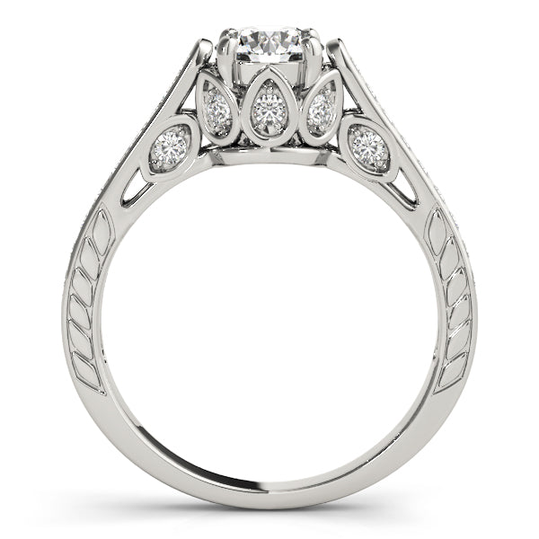 14K White Gold Vintage Diamond Engagement Ring