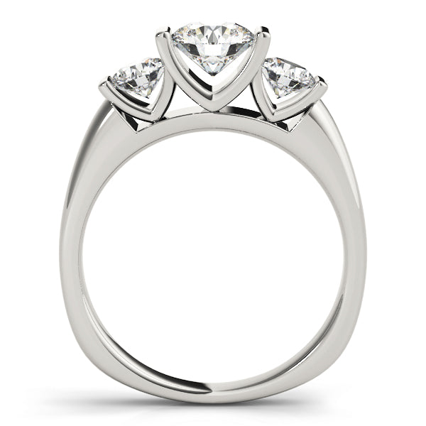Platinum 1.25ct Round Diamond Three-Stone Engagement Ring