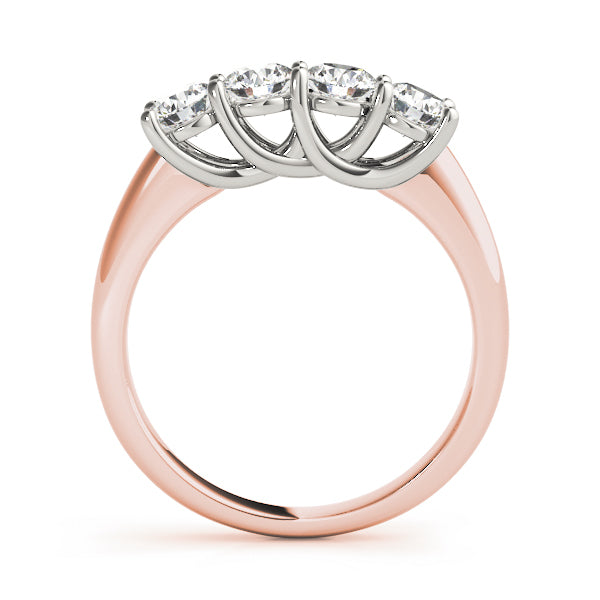 18K Rose Gold 1 CT Diamond Wedding Ring