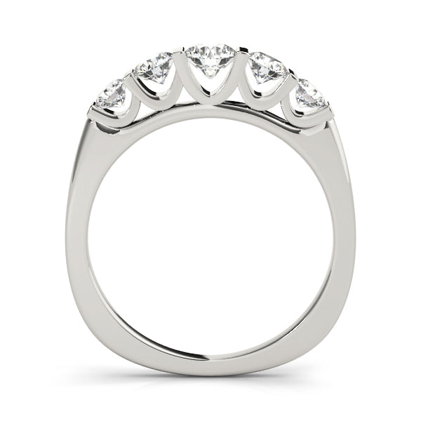 14K White Gold Round Diamond Wedding Ring