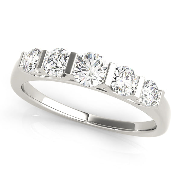 Platinum 1 CT Round Diamond Wedding Band