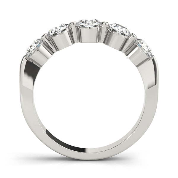 18K White Gold 1 CT Diamond Wedding Ring