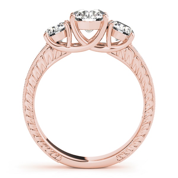 ENGAGEMENT RINGS 3 STONE ROUND