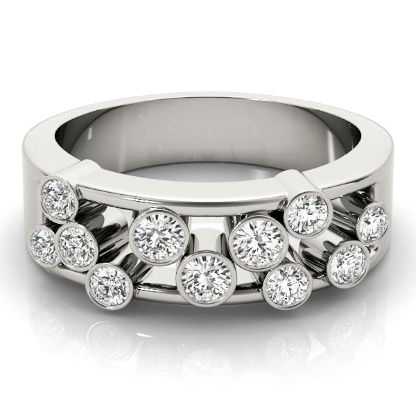 14K White Gold Lab Diamond Right Hand Ring