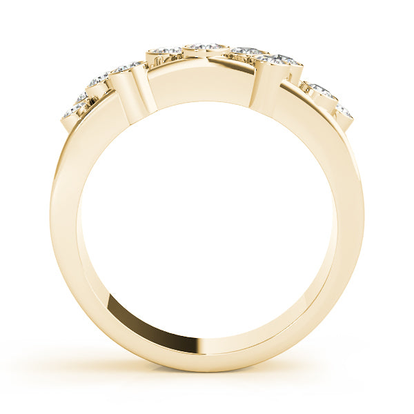 14K Yellow Gold Multi-Diamond Right Hand Statement Ring