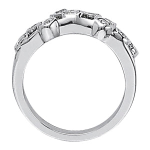 14K White Gold Multi-Stone Diamond Fashion Ring