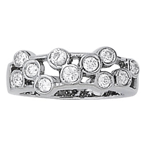 Platinum White Multi-Diamond Fashion Ring