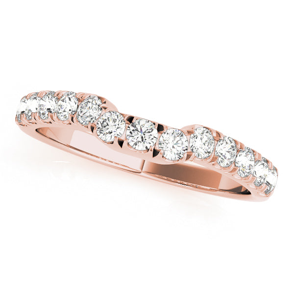 14K Rose Gold Multi-Diamond Wedding Ring